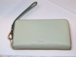 Fossil SL7151336 RFID Emma Smartphone Wristlet Lght Sage wallet clutch leather*^ - £35.08 GBP