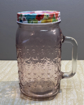 The Pioneer Woman Rose Mason Jar (Mug) w/Handle &amp; Lid  32 oz Sunny Days - $9.50