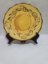 1~Italian Villa Home Trends Salad Plate Berries &amp; Scrolls Scalloped Yell... - $13.30