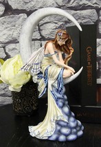 Fantasy Celestial Crescent Lunar Moon Dream Weaver Fairy Statue 12&quot;H Nene Thomas - £65.66 GBP