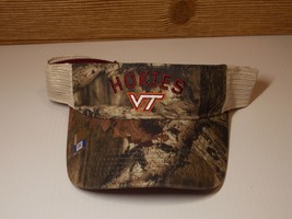 NWT NCAA Virginia Tech Hokies Logo Hat Cap Visor Camo Mossy Oak Adult Ad... - $7.99
