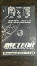 Vintage 1982 Meteor Sean Connery Natalie Wood Full Page Original Movie A... - £5.23 GBP