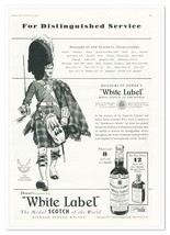 Print Ad Dewar&#39;s White Label Scotch Seaforth Highlanders 1937 Advertisement - £9.79 GBP