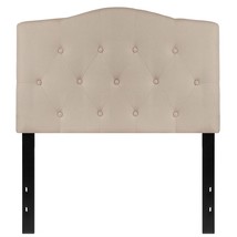 Twin size Beige Fabric Upholstered Button Tufted Headboard - £192.41 GBP