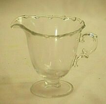 Century Fostoria Footed Milk Creamer Pitcher 4" Elegant Glassware Vintage - $16.82