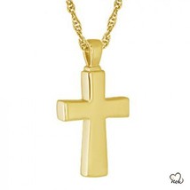 Classic Cross Cremation Jewelry - Gold Plated - £79.07 GBP