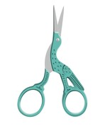 3-1/2 Inch Lori Holt Teal Stork Embroidery Scissors - $14.87 CAD