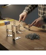 16 Pcs Stainless Steel L Brackets Corner Braces with 64 Screws, 90° Righ... - $18.25 CAD