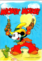Vtg Postcard Cowboy Mickey, The Walt Disney Company, Continental - $6.57
