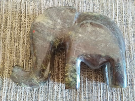 Elefante de Stone hecho Hand Vintage Antique Artisan Morocco Unique IN Ebay - $1,370.60 MXN