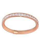 14k Rose Gold Thin CZ Eternity Band Women’s Channel-Set Stackable Ring - $130.00