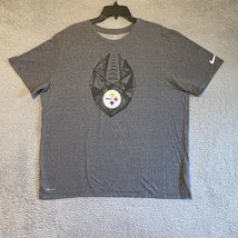 Pittsburgh Steelers Shirt Mens XXL Gray Cotton Blend NFL Football Nike D... - £8.56 GBP
