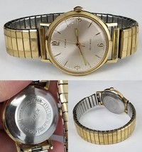 vintage mens watch Timex Self-Wind 1964 gold tone 35mm 4047 3164 waterproof - €51,35 EUR