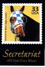 .33 Postage Stamp Poster Commemorating SECRETRIAT in MINT Condition - £26.95 GBP