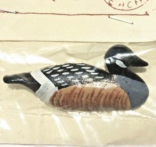 Vintage Country Lures by Emporium of Maine Duck Pin Brooch Wood Hand Painted - £11.70 GBP