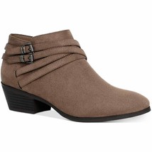 Style &amp; Co Women Western Ankle Booties Willow Size US 12M Taupe Microsuede - £28.13 GBP