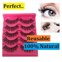 10 Packs - New 100% Supreme Women Natural False Eyelashes Reusable - £32.77 GBP