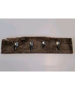 Wooden Kitchen Wall Hanging Rack With Spoon Hooks Approx. 21&quot; Wide Folk Art - $241.02 MXN