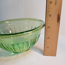 Green Uranium Glass Ribbed Small Mixing Bowl image 7
