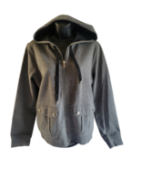 Lauren Ralph Lauren Women Medium Solid Full Zip Long Sleeve Grey Hoodie ... - $33.83 CAD