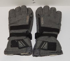 Men&#39;s Demon Bolt Black and Gray Snow Gloves Winter Ski Snowboarding Size L - $275.68 MXN