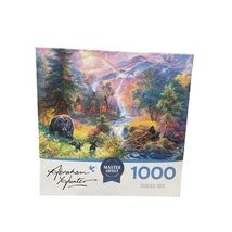 RoseArt Jigsaw Puzzle 1000pc Multicolor Abraham Hunter Mountain Mama Cabin - $17.10