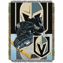 Vegas Golden Knights NHL Hockey Uniform Helmet Skates Throw Blanket 48 X... - £34.00 GBP