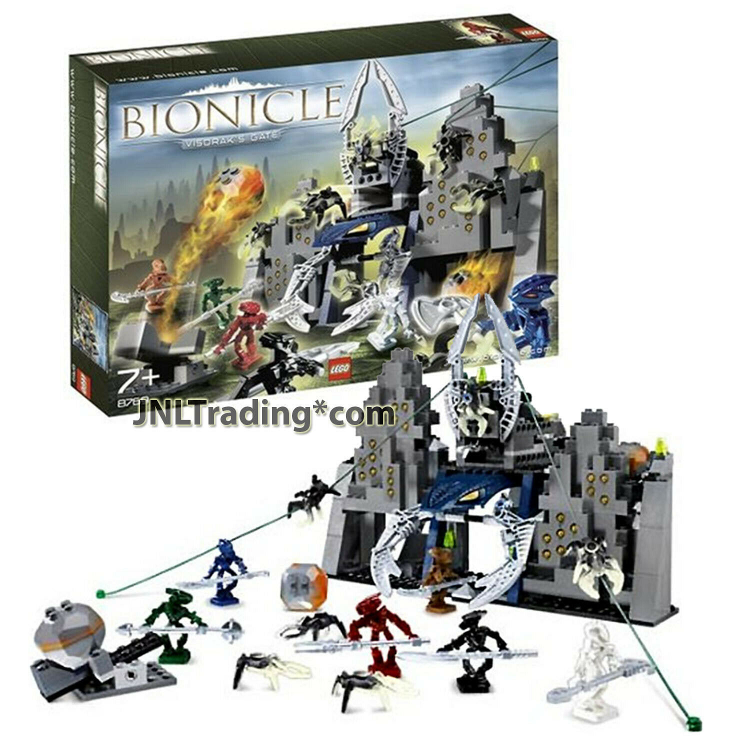 Year 2005 Lego Bionicle 8769 VISORAK'S GATE w/ Toa Hordika and Visorak (325 Pcs) - $139.99