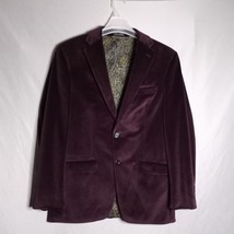 Lauren Ralph Lauren Velvet Men&#39;s Purple Single Breasted Fully Lined Blazer 38R - £54.16 GBP