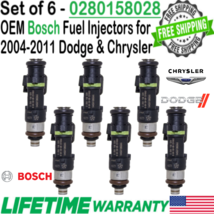 OEM Bosch 6Pcs Fuel Injectors for 2004-2010 Chrysler Sebring 3.5L V6 #0280158028 - £88.65 GBP