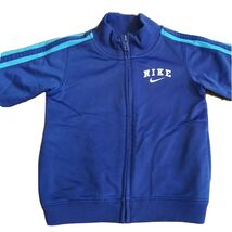 Nike Track Jacket 24 Months Full Zip Blue Toddler Baby Polyester Stripes... - $2.53