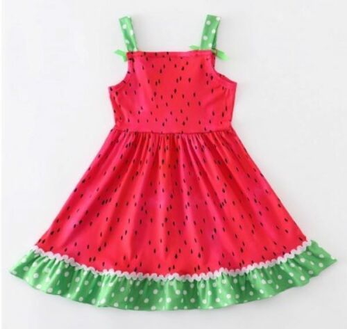 NEW Boutique Watermelon Sleeveless Ruffle Dress - $3.89+