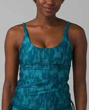 prAna Melody Size Small (S) Scoop Neck Shirred Sides Tankini Top Deep Ve... - $37.37 CAD