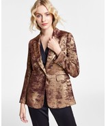 MSRP $139 Bar III Brushed Metallic Blazer Golden Wine Size 4 - $55.55 CAD