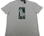 Polo Ralph Lauren Graphic T-Shirt Mens Size Large Grey Heather TEE NEW - $34.95