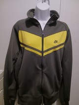 Retro Nike Gray / Yellow Track Jacket Coat Size M Medium - £23.25 GBP