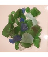 Sea Glass, Decorative Accent Gems, Green Blue White Stones, 11oz bag - £8.01 GBP