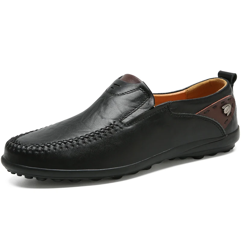 Men Casual Shoes Summer Genuine Leather Men Loafers Moccasins Slip On Me... - $47.92