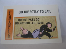 1995 Monopoly 60th Ann. Board Game Piece: Chance Card - Go Directly to Jail - $1.00