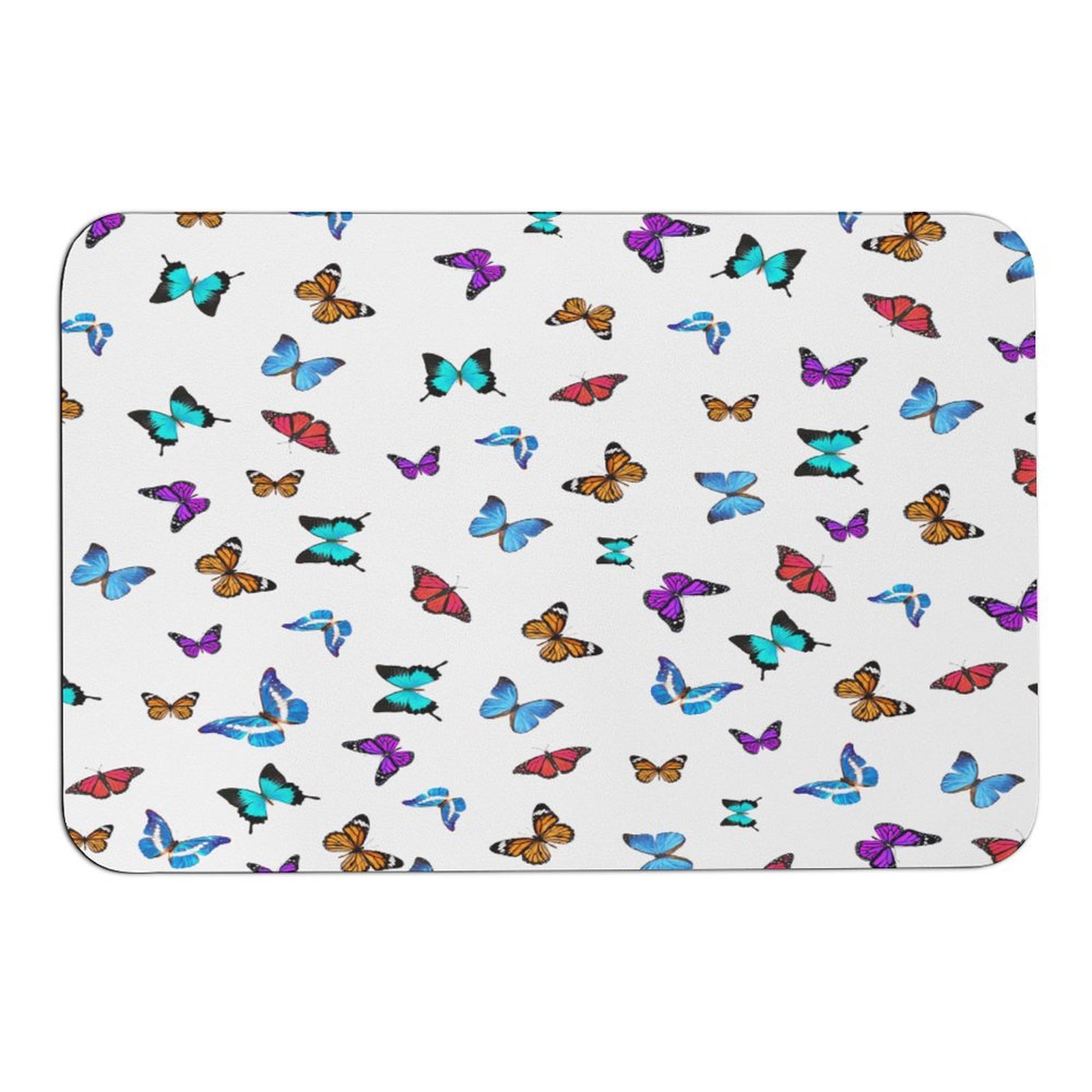 Mondxflaur Butterfly Non Slip Bathroom Mat for Shower Quick Dry Diatom M... - $18.99