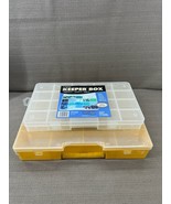 New Sealed Plastic Storage Organizer Lot 2 Craft Bead Boxes 20 &amp; 24 Comp... - $333.70 MXN