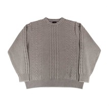 F/x Fusion Men&#39;s Sandwashed Cable Herringbone Sweater Size M - $37.62