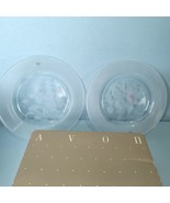 Avon Hummingbird Crystal Desert Plates Set Of 2 New Box Not Perfect - £31.06 GBP