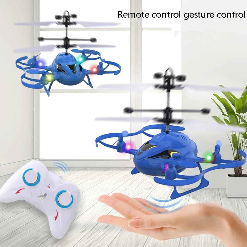 Mini RC Colorful Helicopter with Light Gesture Sensing Portable Infrared Control - £8.77 GBP+