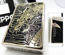 Dragon Black Gold White Nickel Metal Paint Limited No.0058 Zippo 2023 MIB Rare - £88.09 GBP