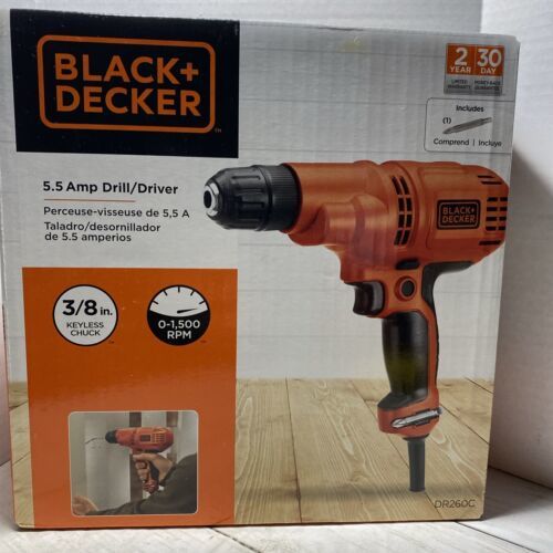 Drill Driver  Black & Decker DR260C Drill 5.5 Amp New In Box - $34.64