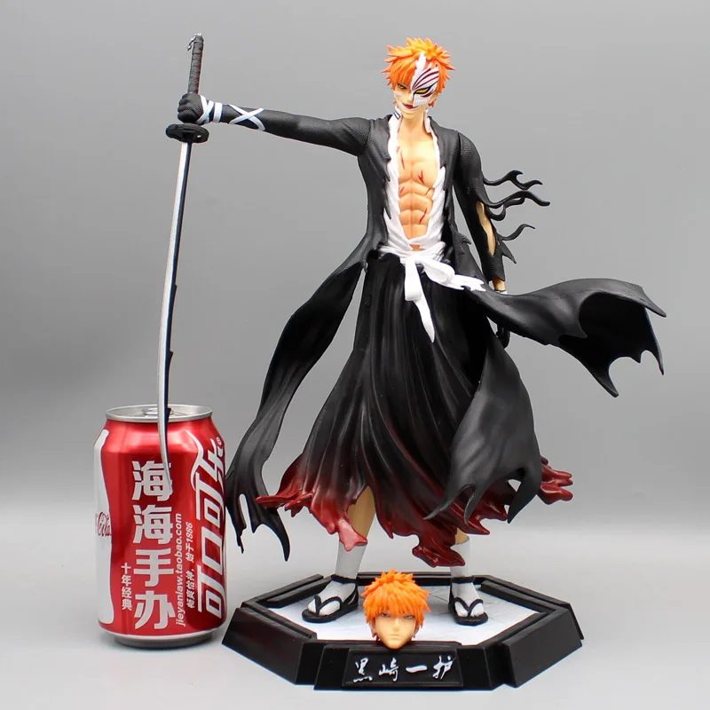 31cm Bleach Thousand Year Blood War Anime Figure GK Kurosaki Ichigo Ban Kai - £44.98 GBP+