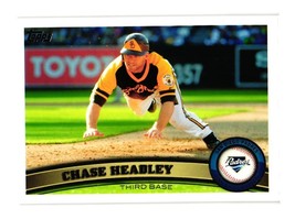 2011 Topps Baseball Card 206 Chase Headley San Diego Padres Third Base - £2.37 GBP