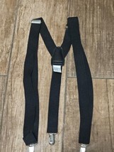 Black Suspenders Elastic One Size - $4.94