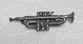Vintage Sterling Silver Trumpet Charm Great Details 1 1/4 x 3/8&quot; - $26.99 CAD